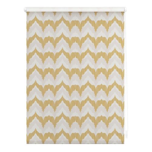 Lichtblick Rollo Klemmfix, ohne Bohren, blickdicht, Boho Zig Zag - Gelb
