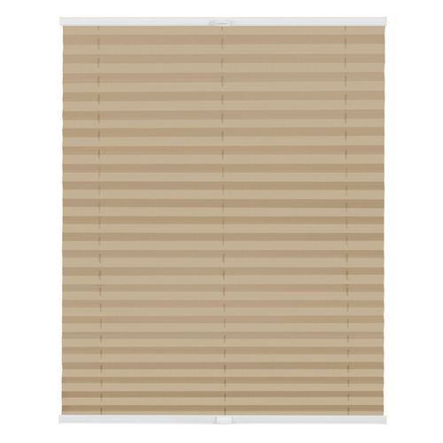 Lichtblick Plissee Klemmfix, ohne Bohren, verspannt, blickdicht, Hitzeschutz - Beige
