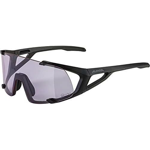 Alpina Hawkeye Q-Lite V Sportbrille black matt/purple schmal