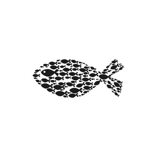 Rayher Fisch Motivstempel Fisch 4,0 x 9,0 cm