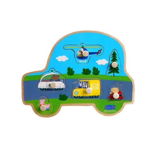 Barbo Toys Peppa Pig - Wooden Puzzles - Transport