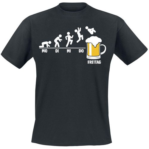 Alkohol & Party Bier Freitag T-Shirt schwarz in 3XL
