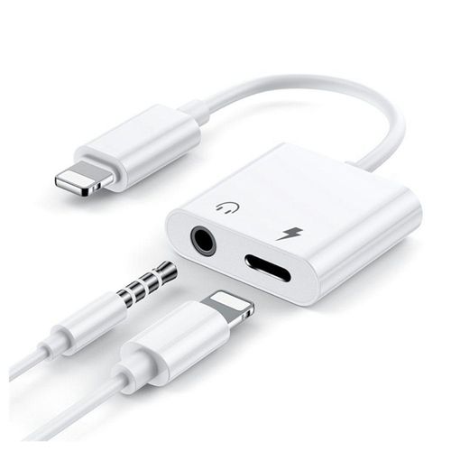 TradeNation Apple IPhone Lightning Audio Adapter Splitter Klinke Aux Kopfhörer Smartphone-Adapter Lightning zu 3