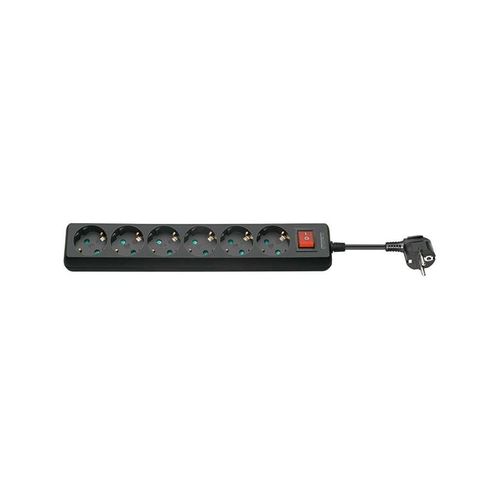 Pro Strom Sockel x6 - Bk - Switch - 1.5m