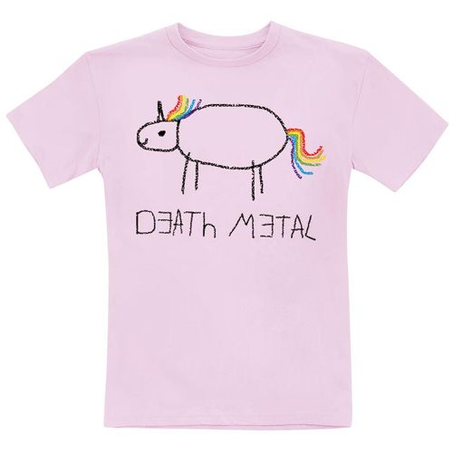 Tierisch Kids - Death Metal Unicorn T-Shirt rosa in 116