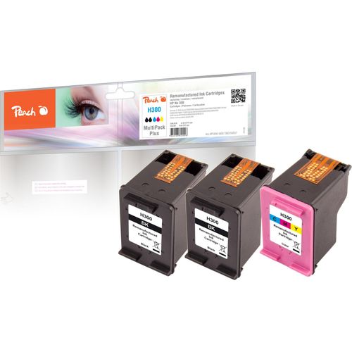 Peach HP 300 3 Druckköpfe (2*bk, col) ersetzt HP No. 300, SD518AE für z.B. HP DeskJet D 1600, HP DeskJet D 1658, HP DeskJet D 1660, HP DeskJet D 1663 (wiederaufbereitet)
