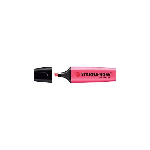Textmarker STABILO® BOSS Original, Keilspitze, lichtbeständig, schnell trocknend, pink, 10 Stück