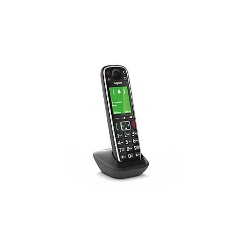 Universal Mobilteil Gigaset E720HX, analog & Bluetooth, erweitert DECT/GAP Telefonbasen & Router, Telefonbuch, 2,2″ Farbdisplay, Reichweite bis 50/300 m, Sprechzeit bis 14 h, inkl. Ladeschale, schwarz