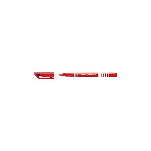 Stabilo Fineliner Sensor, Strichbreite 0,7 mm, rot, 10 St.