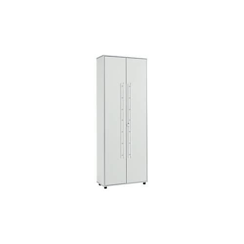 Schäfer Shop Select Aktenschrank Moxxo IQ, Holz, 5 Böden, 6 OH, B 801 x T 362 x H 2166 mm, abschließbar, lichtgrau