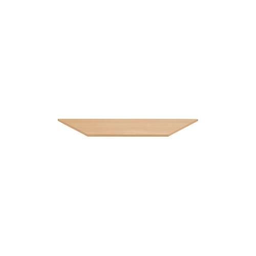 Tischplatte, Trapez, B 1600 x T 800 x H 25 mm, Buche-Dekor