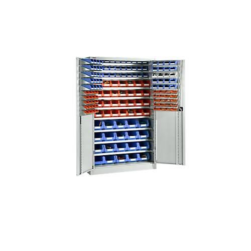 Magazinschrank Schäfer Shop Select, mit Ausstattung, B 1200 x T 500 x H 1935 mm, Stahl, lichtgrau