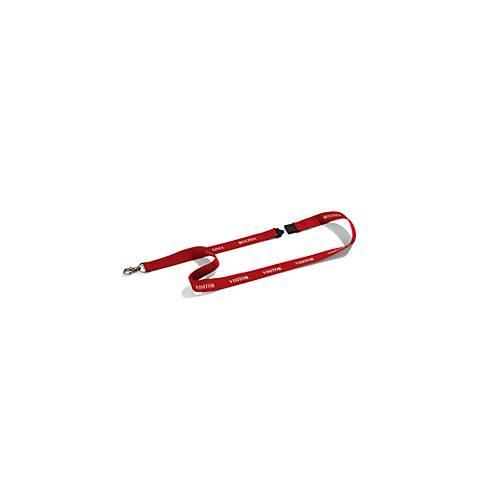 Durable Textilband mit Aufdruck VISITOR, mit Sicherheitsverschluss u. Karabiner, L 440 x B 20 mm