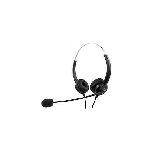 Headset MediaRange MROS304, kabelgebunden, binaural, USB, Lautstärkeregler, Mikrofon mit Rauschfilter, schwarz-silber