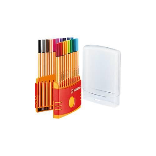 STABILO® Fineliner Point 88, 0,4 mm, farbsortiert, Klappbox à 20 Stück