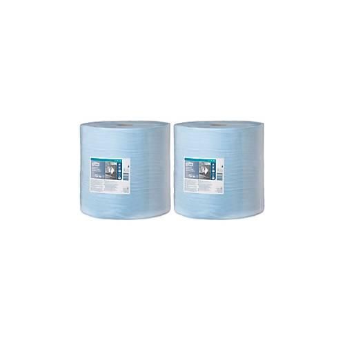 Tork Reinigungstücher, 3-lagig, TAD-Papierqualität, 370 x 340 mm je Blatt, blau, 2 Rollen