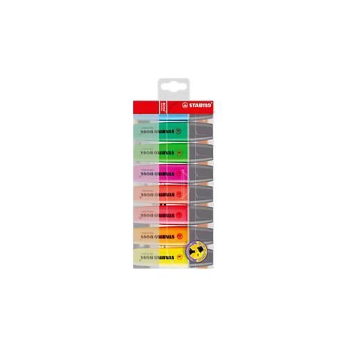 Textmarker STABILO® BOSS Original, Keilspitze, lichtbeständig, schnell trocknend, farbsortiert, 8 Stück