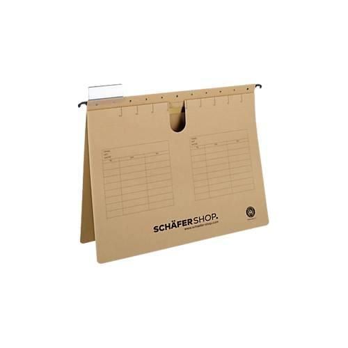 Schäfer Shop Select Hängehefter, DIN A4, Heftzunge oben, natronbraun, 25 Stück