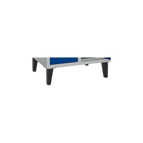 Füße für Kleiderspinde, Kunststoff, schwarz, 4 Stück