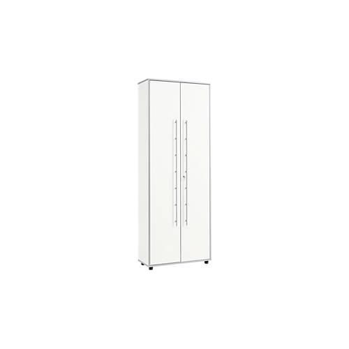 Schäfer Shop Select Aktenschrank Moxxo IQ, Holz, 5 Böden, 6 OH, B 801 x T 362 x H 2166 mm, abschließbar, weiß