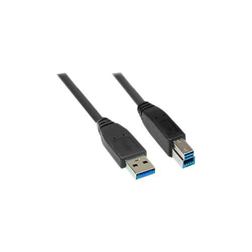 Anschlusskabel USB 3.0 Stecker A/B, 5m, schwarz