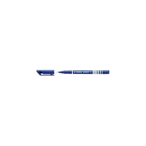 Stabilo Fineliner Sensor, Strichbreite 0,7 mm, blau, 10 St.