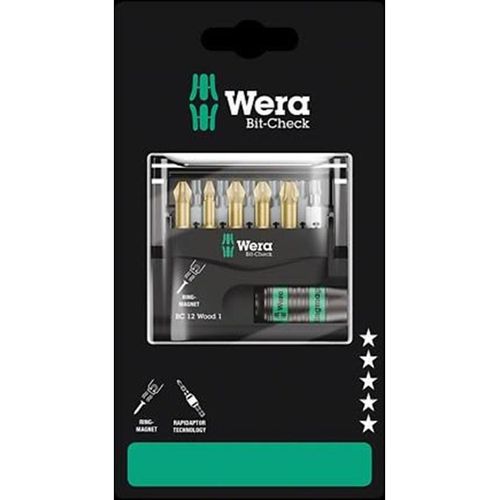 Wera Bit-Check 12 Wood 1 SB 12 pieces