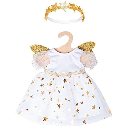 Puppen-Kleid SCHUTZENGEL (35-45 cm) mit Sternen-Haarband