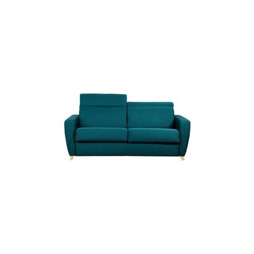 Schlafsofa verstellbare Kopfstütze pfauenblau 140x190 cm GOYA