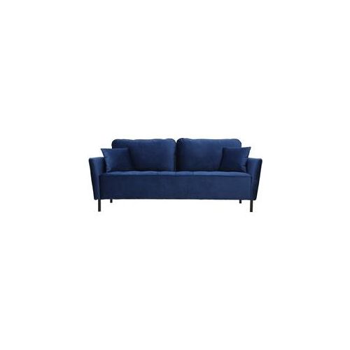 3-Sitzer-Sofa aus blauem Samt BEKA