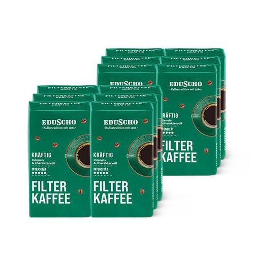 Eduscho Filterkaffee Kräftig – 12x 500 g Gemahlen