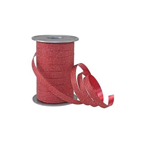 PRÄSENT Geschenkband POLY GLITTER Glitter rot 10,0 mm x 100,0 m