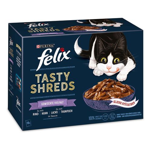 FELIX Tasty Shreds Gemischte Vielfalt 30x80g