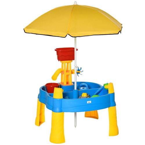 Sandspielzeug mit Sonnenschirm bunt (Farbe: mehrfarbig)