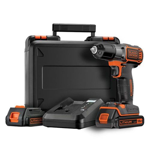 Black & Decker ASD18KB Akku Bohrschrauber 18V Li-Ion mi 2x Akkus
