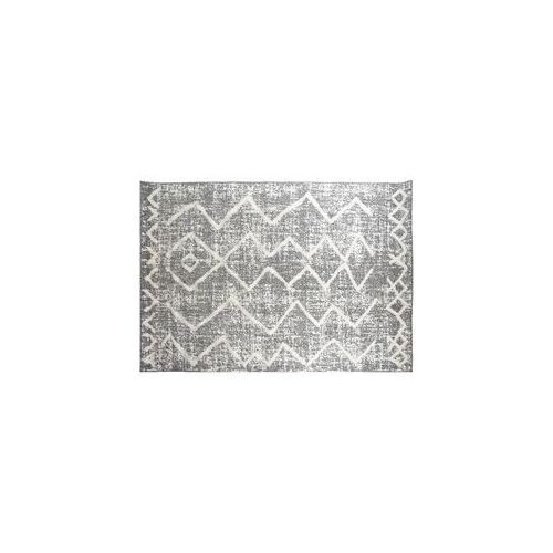 Berber-Teppich mit Reliefmuster beige und grau 160 x 230 cm PALEO