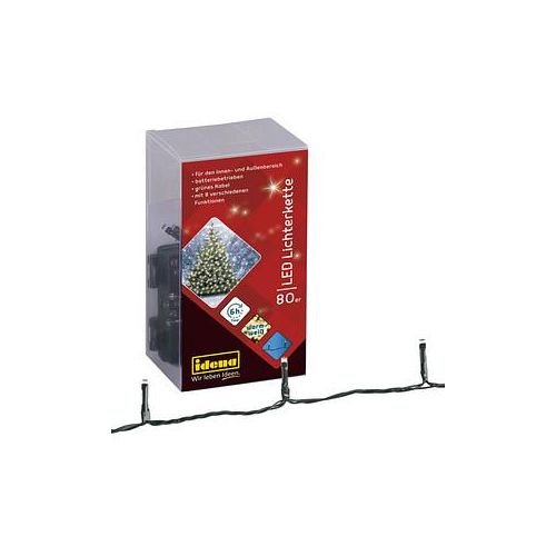 Idena 80er LED Lichterkette grün 6,5 m