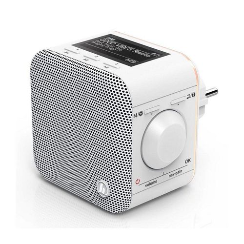 Hama Steckdosenradio, DAB Radio f. Steckdose, Bluetooth/FM DR40BT-PlugIn Digitalradio (DAB), weiß