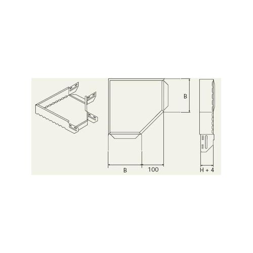 Wibe Corner piece 90 500mm