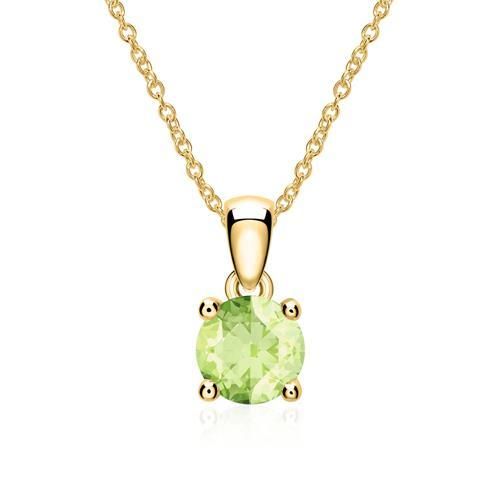 Kette aus 14-karätigem Gold mit Peridot