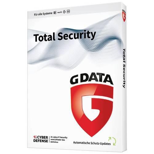 G-Data Total Security Vollversion, 3 Lizenzen Windows, Mac, Android, iOS Antivirus, Sicherheits-Software