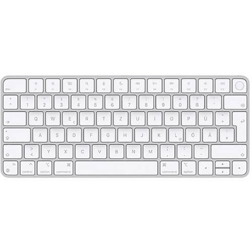 Apple Magic Keyboard Touch ID Bluetooth® Tastatur Deutsch, QWERTZ Weiß Wiederaufladbar