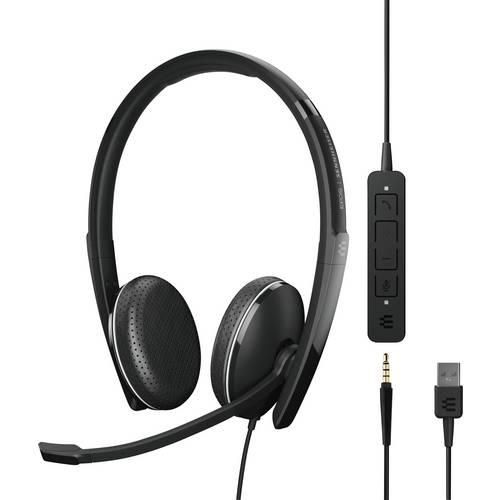 EPOS Headset Telefon On Ear Headset kabelgebunden Stereo Schwarz Noise Cancelling Lautstärkeregelung, Mikrofon-Stummschaltung