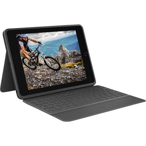 Logitech Rugged Folio Tablet-Tastatur mit Hülle Passend für Marke (Tablet): Apple iPad 10.2 (2019), iPad (9. Generation)