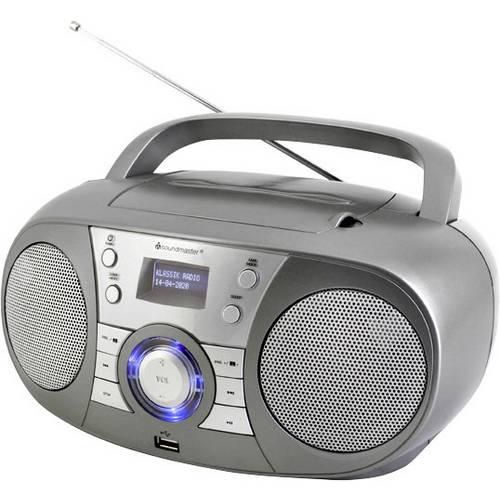 soundmaster SCD1800TI CD-Radio DAB+, UKW AUX, Bluetooth®, CD, USB Grau