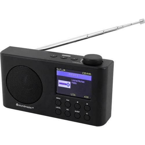 soundmaster IR6500SW Internet Tischradio Internet, DAB+, UKW Bluetooth®, USB, WLAN, Internetradio wiederaufladbar Schwarz