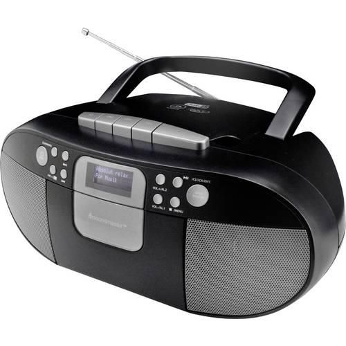 soundmaster SCD7800SW Kassettenradio DAB+, UKW AUX, CD, Kassette, USB Weckfunktion Schwarz