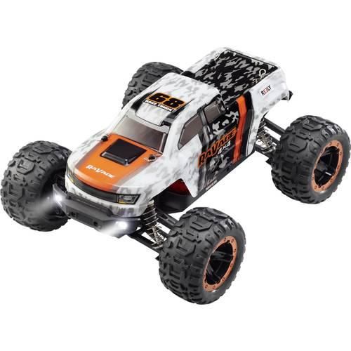 Reely RaVage 4x4 Orange, Weiß Brushed 1:16 RC Modellauto Elektro Monstertruck Allradantrieb (4WD) RtR 2,4 GHz inkl. Akku und Ladekabel