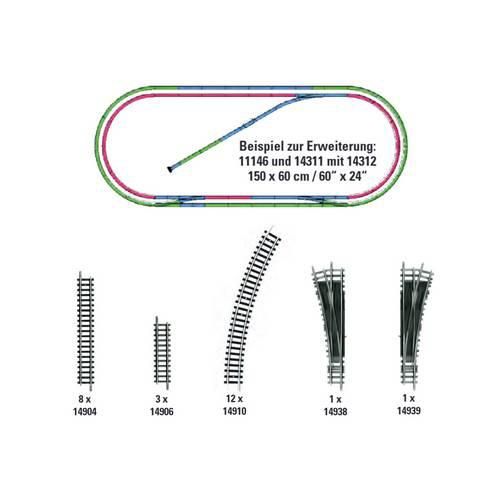14312 N Minitrix Gleis Ergänzungs-Set 1 Set