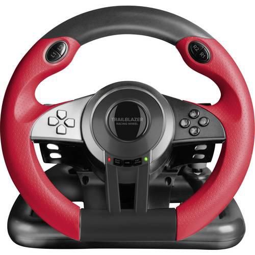 SpeedLink TRAILBLAZER Racing Wheel Lenkrad USB PlayStation 3, PlayStation 4, PlayStation 4 Slim, PlayStation 4 Pro, PC, Xbox One, Xbox One S Rot/Schwarz inkl.